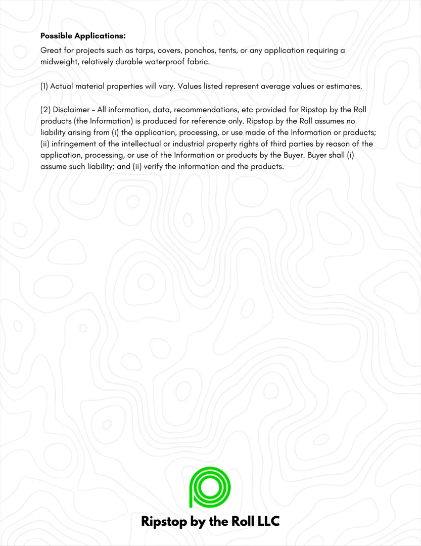 Cheapest 🔔 Ripstop By The Roll 1.1 Oz Silpoly PU4000 - Full Roll 😍 15 Ripstop By The Roll 1.1 Oz Silpoly PU4000 - Full Roll