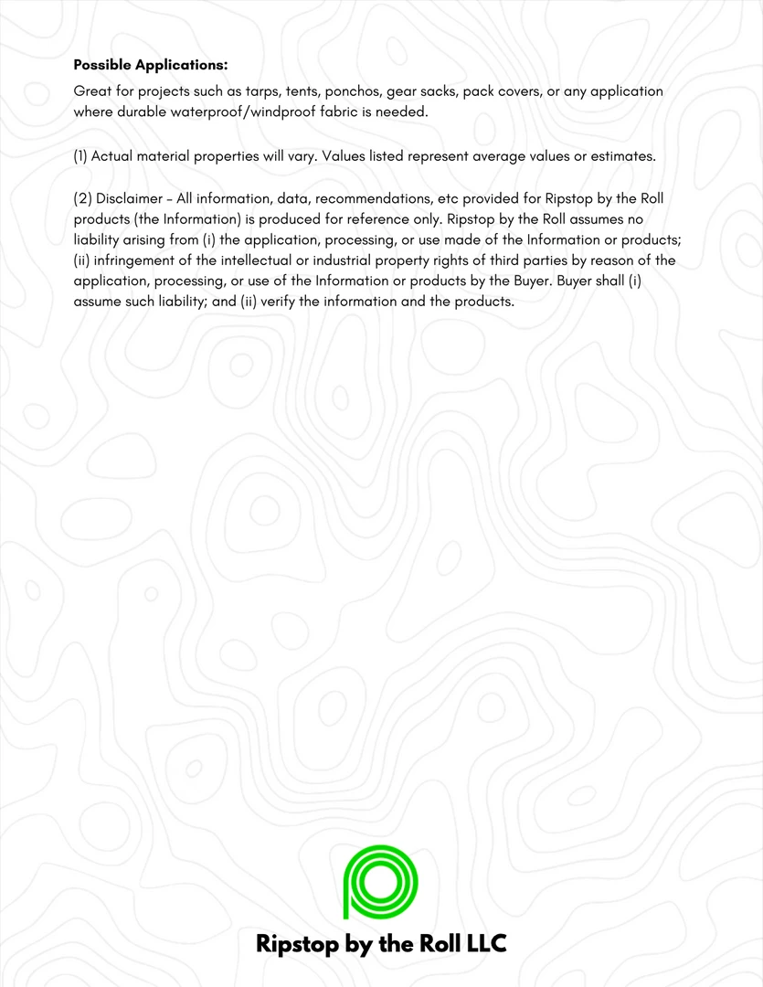 Coupon ⌛ Ripstop By The Roll Tarps/Shelters 1.1 Oz Silpoly ⭐ 27 Ripstop By The Roll Tarps/Shelters 1.1 Oz Silpoly