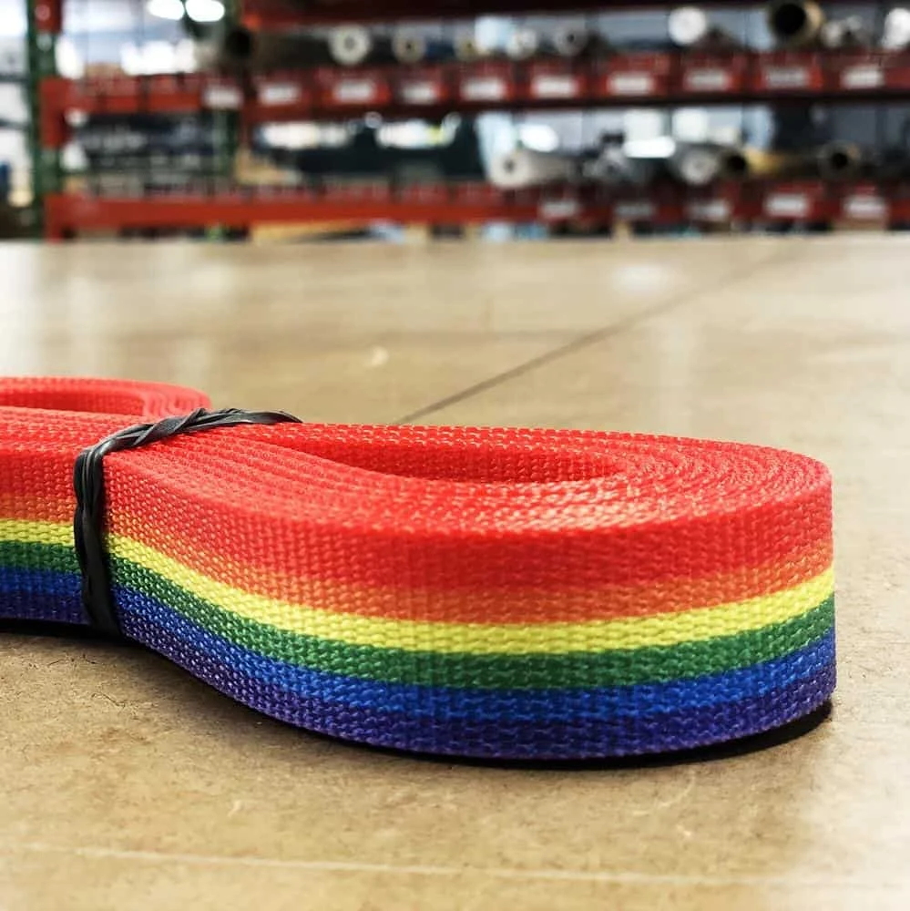 Deals 😉 HKOutdoors Narrow Goods 1" Polyester Webbing 1500 Lb - Rainbow ❤️ 3 HKOutdoors Narrow Goods 1" Polyester Webbing 1500 Lb - Rainbow