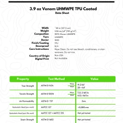 Buy ❤️ Ripstop By The Roll 3.9 Oz Venom™ UHMWPE TPU Coated Fabric By Use 😀 10 Ripstop By The Roll 3.9 Oz Venom™ UHMWPE TPU Coated Fabric By Use