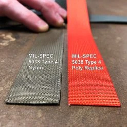 Ripstop By The Roll MIL-SPEC 5038 Type 4 Polyester Replica Webbing - Colors NEW!