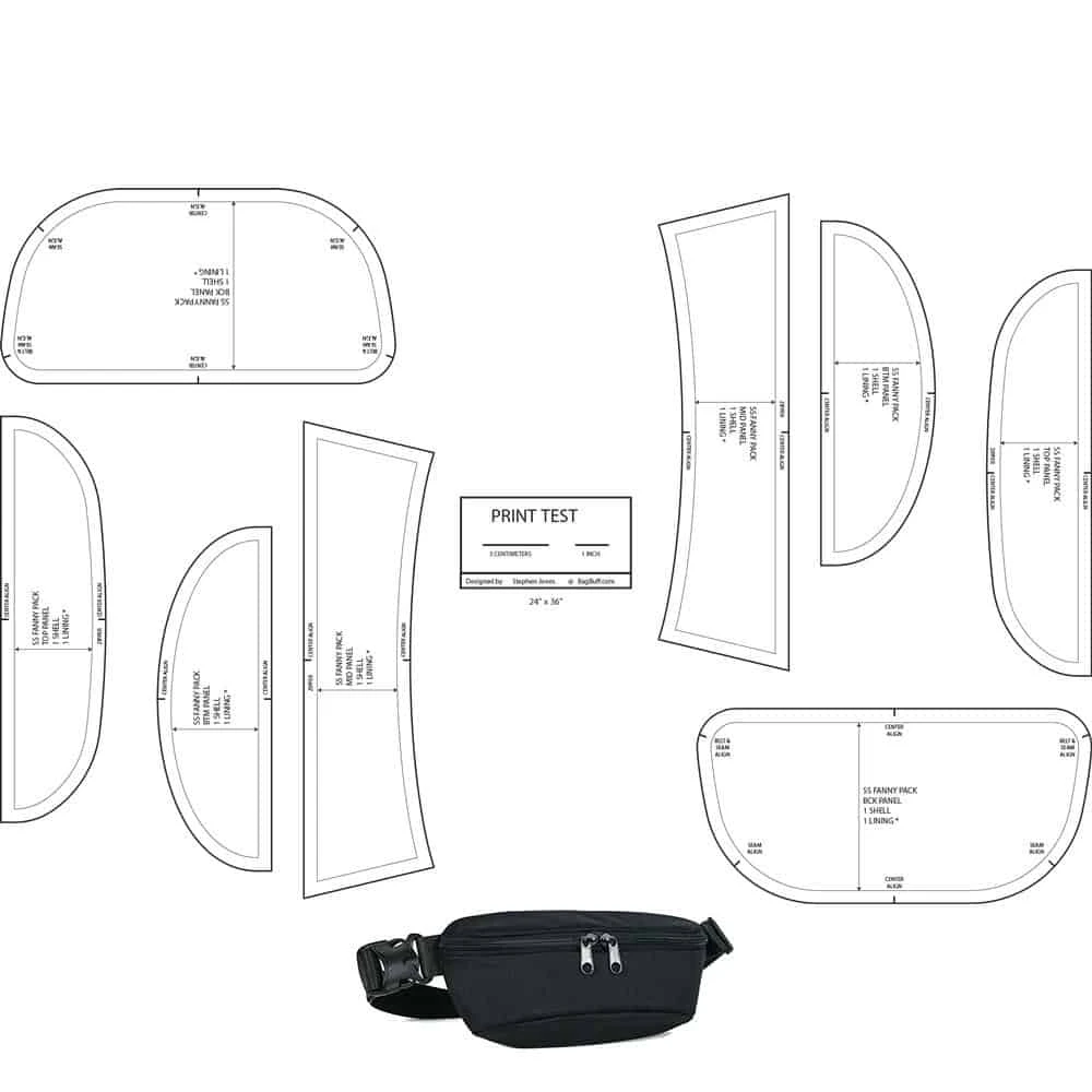 Best Pirce 😍 Ripstop By The Roll Simple Series Fanny Pack Template/Pattern Bundle ⭐ 3 Ripstop By The Roll Simple Series Fanny Pack Template/Pattern Bundle