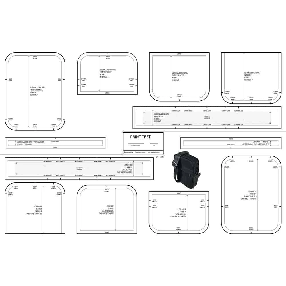 Hot Sale ❤️ Ripstop By The Roll Bag Buff Simple Series Shoulder Bag Template/Pattern Bundle 🎁 3 Ripstop By The Roll Bag Buff Simple Series Shoulder Bag Template/Pattern Bundle