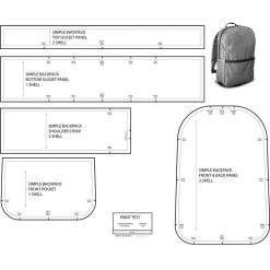 Ripstop By The Roll Simple Series Backpack Template/Pattern Bundle Bag Buff