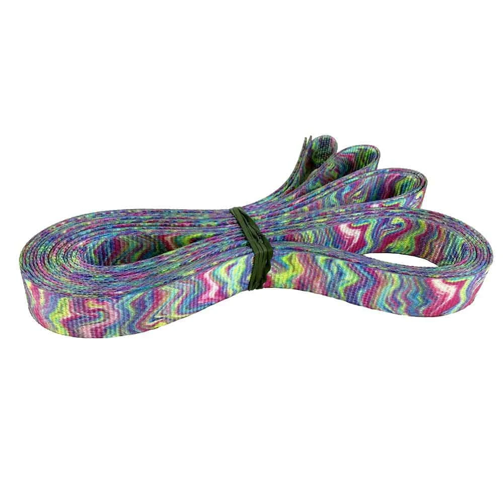 Hot Sale 🤩 HKOutdoors 1" Polyester Webbing 1500 Lb - Crazy Waves Narrow Goods ⭐ 3 HKOutdoors 1" Polyester Webbing 1500 Lb - Crazy Waves Narrow Goods